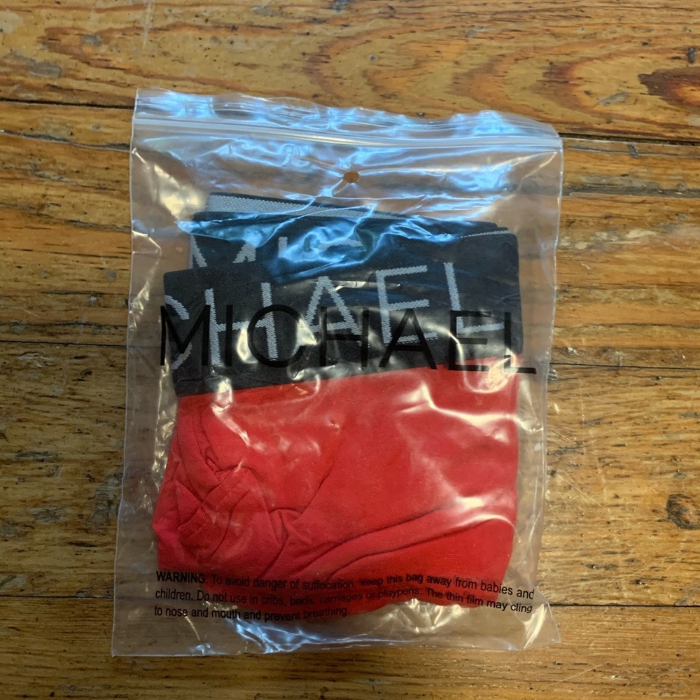 Men’s Red Michael Boxer-Brief - Picture 2 of 2